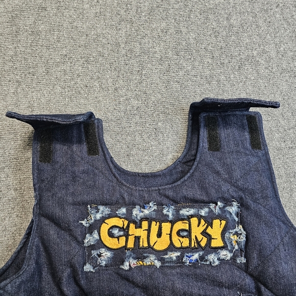 3XL LARGE DOG CHUCKY Horror Movie Quilted Vest Buckle Halloween Embroidered WOW - Picture 10 of 15